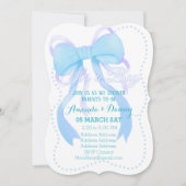 ブルーリボン男の赤ちゃんシャワー シーズンカード (正面)