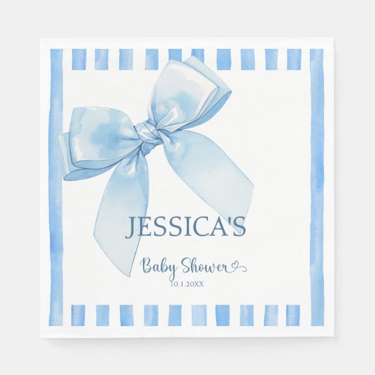 ブルーリボン男の赤ちゃんランチョンウェルカム スタンダードランチョンナプキン (正面)