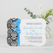 ブルーリボン白黒ダマズ結婚ズ 招待状 (スタンド正面)