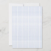 ブルーリボン花水彩ヴィンテージ赤ちゃんシャワー 招待状 (裏面)