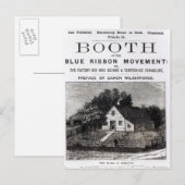 ブルーリボン運動のブース， 1883 ポストカード (正面/裏面)