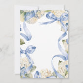 ブルーリボン&アジサイエレガントな結婚式 招待状 (裏面)