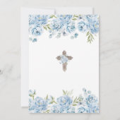 ブルーリボン クレスト 初領聖体 招待状 (裏面)