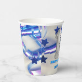 ブルーリボン&スターズ紙吹雪第14回誕生日パーティーP 紙コップ (右)