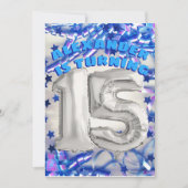 ブルーリボン&スター紙吹雪15thバースデーパーティー 招待状 (正面)