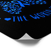 ブルーリボンI衣服ブルー ポスター (角)