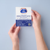 ブルーリモダンップス、化粧ア広告ーティスト チラシ (手)