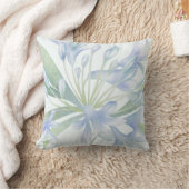 ブルーリリーの水彩 クッション (ブランケット)