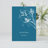 ブルーリリーの結婚輪郭 サンキューカード (スタンド正面)