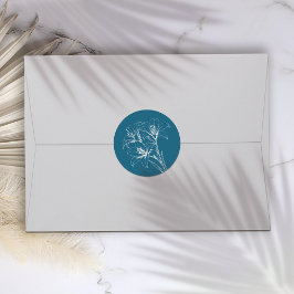 ブルーリリーの結婚輪郭 ラウンドシール