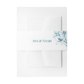 ブルーリリーの結婚輪郭 招待状ベリーバンド (正面例)