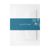 ブルーリリーの結婚輪郭 招待状ベリーバンド (正面例)