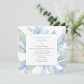 ブルーリリーウォーターカラー結婚ズスクエア 招待状 (スタンド正面)
