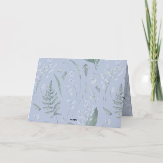 ブルーリリーオブザバレーカスタムハッピーバースデーカード カード (裏面)