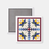 ブルーリリーズバーンキルトマグネット マグネット (正面/裏面)