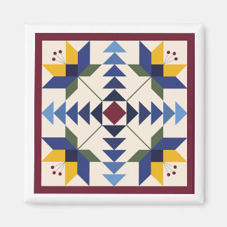 ブルーリリーズバーンキルトマグネット マグネット