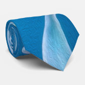 ブルーリリー模様 ネクタイ (ロール)