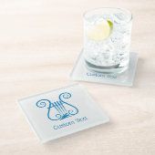 ブルーリレ ガラスコースター (アングル)