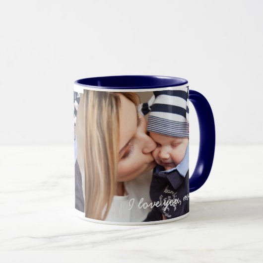 ブルーリンガーマグ追加の写真と文字 マグカップ (正面右)