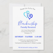 ブルーリンクハートファミリー懇親会テンプレート 招待状 (正面)