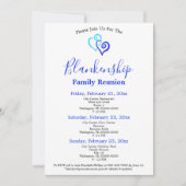 ブルーリンクハートファミリー懇親会テンプレート 招待状 (正面)