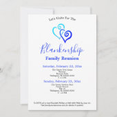 ブルーリンクハートファミリー懇親会テンプレート 招待状 (正面)