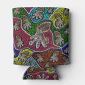 ブルーリングや輪タコドットアート缶スタッビーホルダー 缶クーラー (裏面)