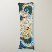 ブルーリングや輪タコヴィンテージマップ航海の ボディピロー (正面縦)