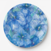 ブルーリンドウの花 ペーパープレート (正面)
