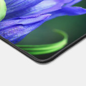 ブルーリンドウパーソナライズされた花 デスクマット (コーナー)