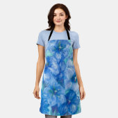 ブルーリンドウ山ワイルドフラワー香りシェフ エプロン (着用した状態)