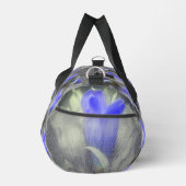 ブルーリンドウ花の自然パタパーソナライズされたーン ダッフルバッグ (右)