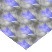 ブルーリンドウ花自然模様 ショートテーブルランナー (コーナー)