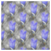 ブルーリンドウ花自然模様 ファブリック (見本)