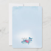 ブルーリースとレッドボールホリデーカード 招待状 (裏面)