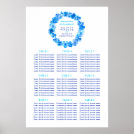 ブルーリース結婚水彩座席計画 ポスター