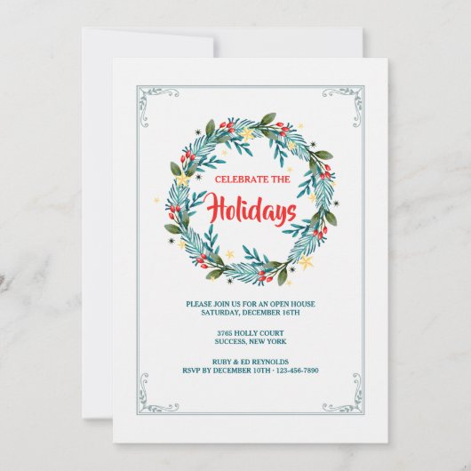 ブルーリース&ベリーズ招待状 招待状 (正面)