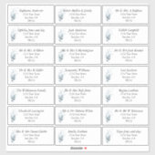 ブルーリービ素朴ーゲスト名住所 シール (シート)