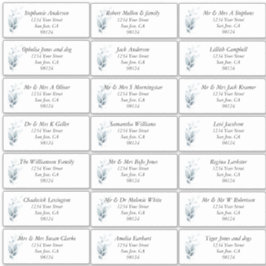 ブルーリービ素朴ーゲスト名住所 シール