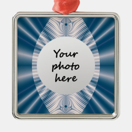 ブルーリーフクリスマスオーナメント メタルオーナメント (正面)