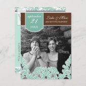 ブルーリーフスワールダマスク2日付を保存 案内ポストカード (正面/裏面)