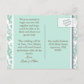 ブルーリーフスワールダマスク2日付を保存 案内ポストカード (裏面)