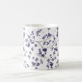 ブルーリーフパターンコーヒーマグ コーヒーマグカップ (中央)