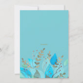 ブルーリーフフローラブライダルシャワー 招待状 (裏面)