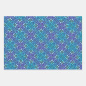 ブルーリーフプリント包装紙シート ラッピングペーパーシート (正面)