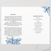 ブルーリーフ葬儀プログラムテンプレート (裏面)