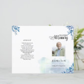 ブルーリーフ葬儀プログラムテンプレート (スタンド正面)