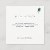 ブルーリーフ銅バラ金ゴールド景観設計 スクエア名刺 (裏面)