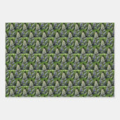 ブルールピネフラワーパーソナライズされた自然 ラッピングペーパーシート (正面3)