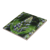 ブルールピネフラワー抽象芸術アート タイル (側面)